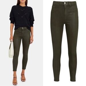 L'Agence Margot Coated Jeans Womens 28 High Rise Stretch Luxury Capsule Comfy